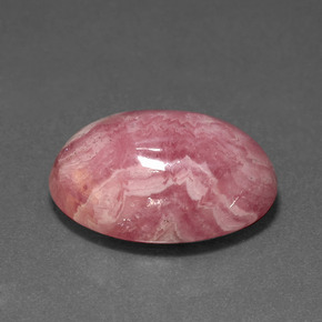 Rodocrosita multicolor natural de 14,57 ct, corte óvalo, opaco