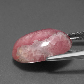 Rodocrosita multicolor natural de 14,57 ct, corte óvalo, opaco