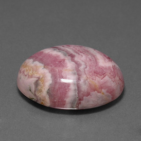 Rodocrosita multicolor natural de 20,81 ct, corte óvalo, opaco