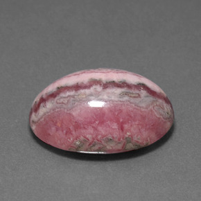 Rodocrosita multicolor natural de 14,82 ct, corte óvalo, opaco