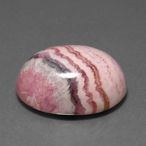 Rodocrosita multicolor natural de 23,72 ct, corte óvalo, opaco