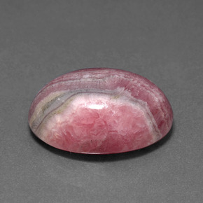 Rodocrosita multicolor natural de 14,24 ct, corte óvalo, opaco