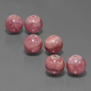 Gemas de rodocrosita multicolor natural de 42,16 ct, esfera / bola, translúcido