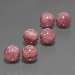 Gemas de rodocrosita multicolor natural de 42,16 ct, esfera / bola, translúcido