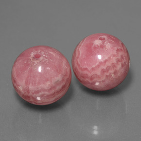 Gemas de rodocrosita multicolor natural de 74,67 ct, esfera / bola, opaco