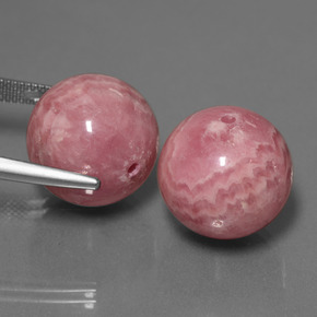 Gemas de rodocrosita multicolor natural de 74,67 ct, esfera / bola, opaco