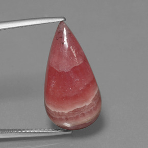 Rodocrosita multicolor natural de 14,09 ct, en forma de pera, opaco