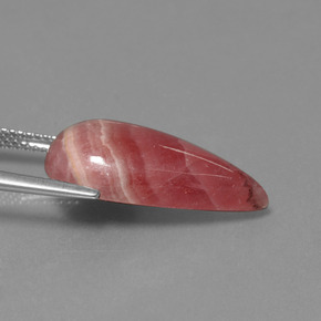 Rodocrosita multicolor natural de 14,09 ct, en forma de pera, opaco