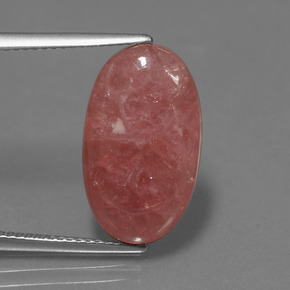 Rodocrosita multicolor natural de 8,76 ct, corte óvalo, opaco