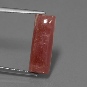 Rodocrosita multicolor natural de 7,67 ct, baguette, opaco