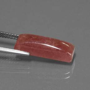 Rodocrosita multicolor natural de 7,67 ct, baguette, opaco
