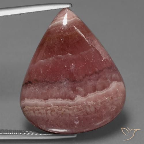 30.68ct Natural Multicolor rodocrosita, En forma de pera, Opaco