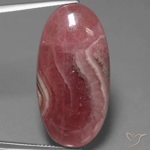 37.59ct Natural Multicolor rodocrosita, Ovalada, Opaco