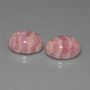 Gemas de rodocrosita multicolor natural de  ct, corte óvalo, opaco