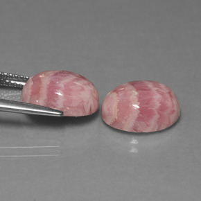 Gemas de rodocrosita multicolor natural de  ct, corte óvalo, opaco