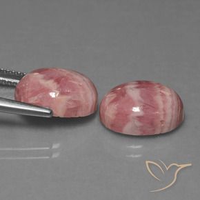 Gemas de Rodocrosita Multicolor natural de 12.72 ct, Ovalada, Opaco