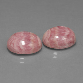 Gemas de rodocrosita multicolor natural de 12,38 ct, corte óvalo, opaco