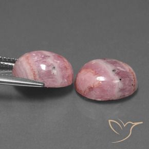 Gemas de Rodocrosita Multicolor natural de 13.19 ct, Ovalada, Opaco