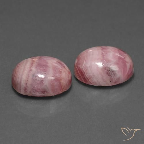 Gemas de Rodocrosita Multicolor natural de 13.65 ct, Ovalada, Opaco
