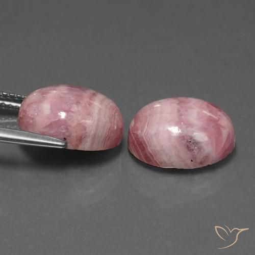 Gemas de Rodocrosita Multicolor natural de 13.65 ct, Ovalada, Opaco