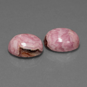 Gemas de rodocrosita multicolor natural de 12,47 ct, corte óvalo, opaco
