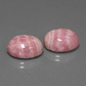 Gemas de rodocrosita multicolor natural de 12,23 ct, corte óvalo, opaco