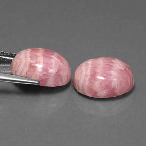 Gemas de rodocrosita multicolor natural de 12,23 ct, corte óvalo, opaco