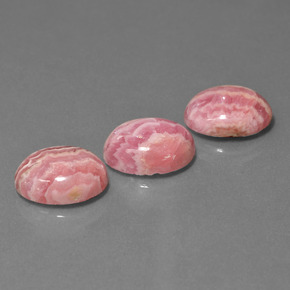 Gemas de rodocrosita multicolor natural de  ct, corte óvalo, opaco