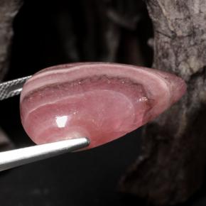 Rodocrosita Multicolor natural de 31.67 ct, En forma de pera, Translúcido