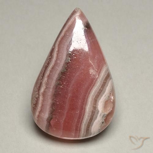 44.70ct Natural Multicolor rodocrosita, En forma de pera, Translúcido