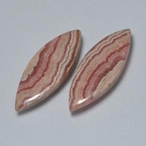 Gemas de rodocrosita multicolor natural de 17,70 ct, marquesa, translúcido