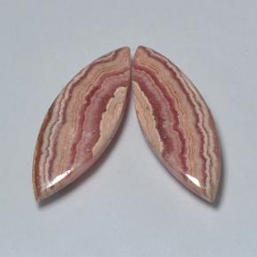 Gemas de rodocrosita multicolor natural de 17,70 ct, marquesa, translúcido