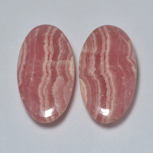 Gemas de rodocrosita multicolor natural de 17,78 ct, corte óvalo, translúcido