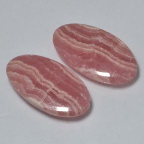 Gemas de rodocrosita multicolor natural de 17,78 ct, corte óvalo, translúcido