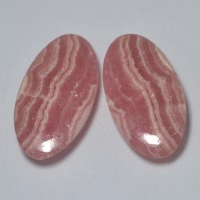 Gemas de rodocrosita multicolor natural de 17,78 ct, corte óvalo, translúcido