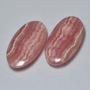 Gemas de rodocrosita multicolor natural de 17,81 ct, corte óvalo, translúcido