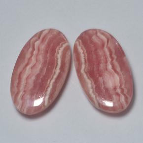 Gemas de rodocrosita multicolor natural de 17,81 ct, corte óvalo, translúcido