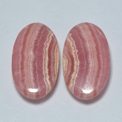 Gemas de rodocrosita multicolor natural de 18,23 ct, corte óvalo, translúcido