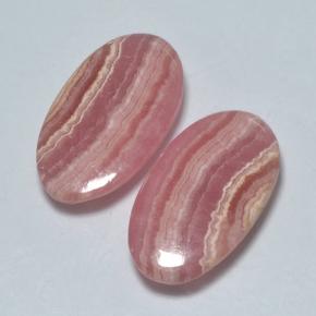 Gemas de rodocrosita multicolor natural de 18,23 ct, corte óvalo, translúcido