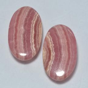 Gemas de rodocrosita multicolor natural de 18,23 ct, corte óvalo, translúcido