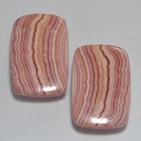Gemas de rodocrosita multicolor natural de 27,09 ct, corte cojín, opaco