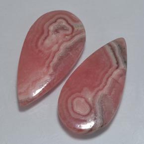 Gemas de rodocrosita multicolor natural de 29,04 ct, en forma de pera, translúcido