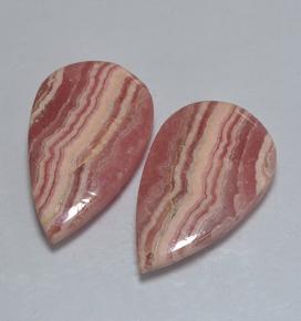 Gemas de rodocrosita multicolor natural de 30,41 ct, en forma de pera, translúcido