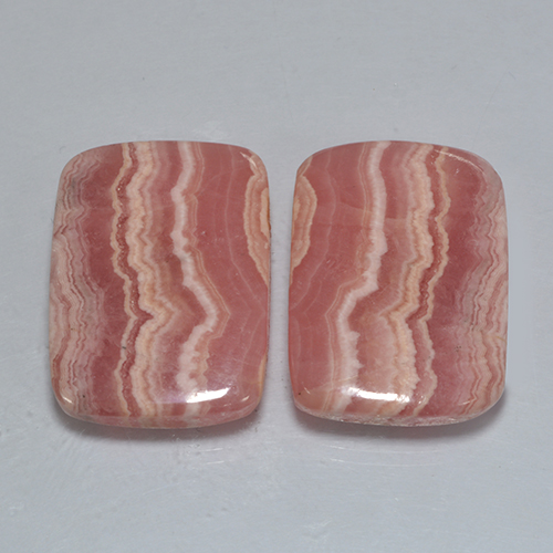 Gemas de rodocrosita multicolor natural de 33,68 ct, corte cojín, translúcido