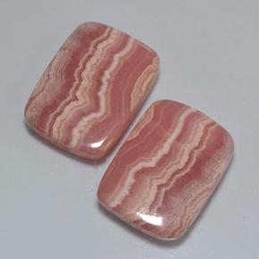 Gemas de rodocrosita multicolor natural de 33,68 ct, corte cojín, translúcido