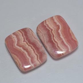 Gemas de rodocrosita multicolor natural de 33,68 ct, corte cojín, translúcido