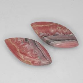 Gemas de Rodocrosita Multicolor natural de 25.42 ct, Marquesa, Translúcido