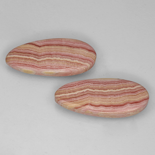 Gemas de rodocrosita multicolor natural de 25,48 ct, en forma de pera, translúcido