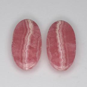 Gemas de rodocrosita multicolor natural de 13,61 ct, corte óvalo, translúcido