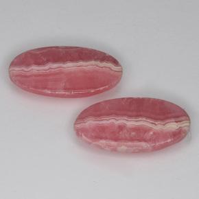 Gemas de rodocrosita multicolor natural de 13,61 ct, corte óvalo, translúcido